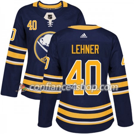 Adidas Maillot de Hockey Buffalo Sabres Robin Lehner 40 2017-2018 Bleu Marine Authentic - Femme
